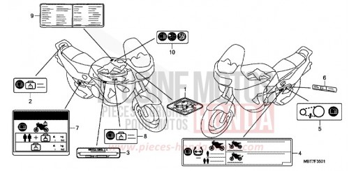 ETIQUETTE DE PRECAUTIONS (XL1000VA/VAA) XL1000VAA de 2010